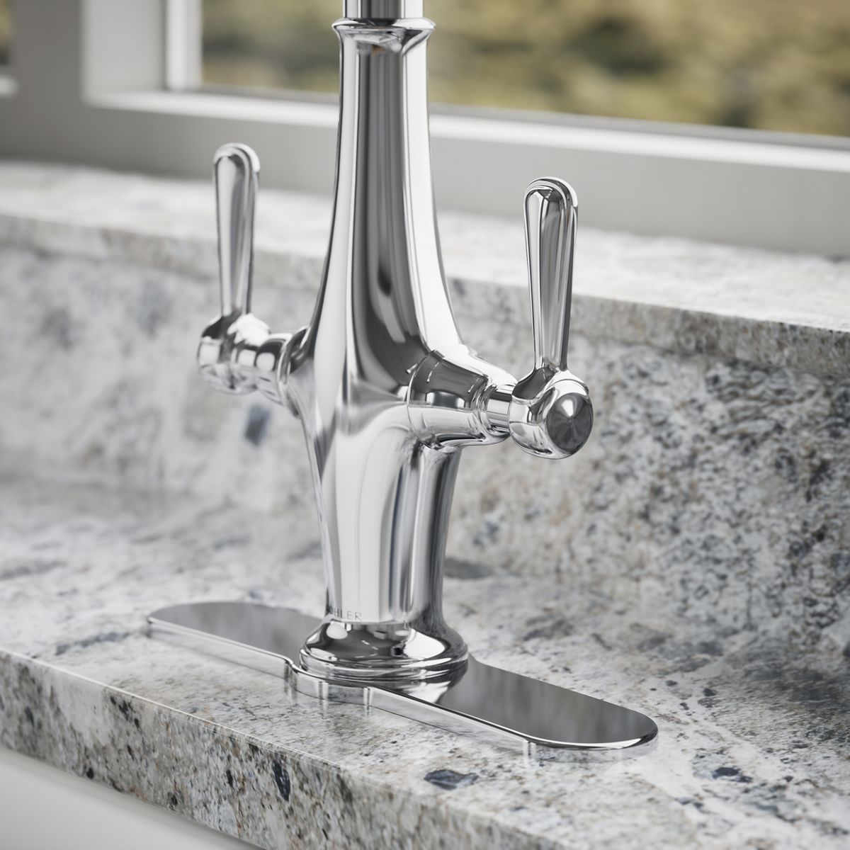 Pannier Two-Handle Pull-Down Kitchen Sink Faucet | K-R29473-SD