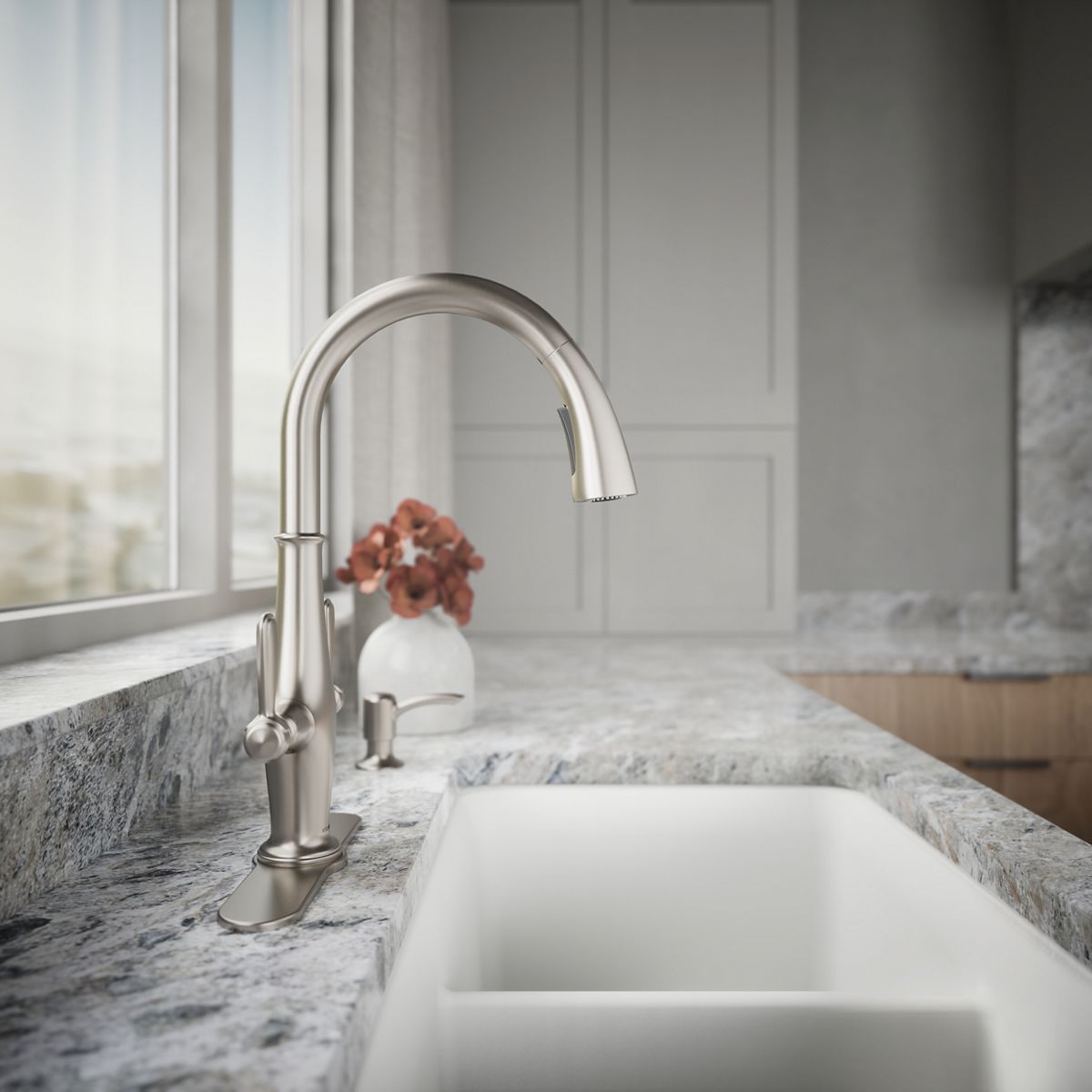 Pannier Two-Handle Pull-Down Kitchen Sink Faucet | K-R29473-SD
