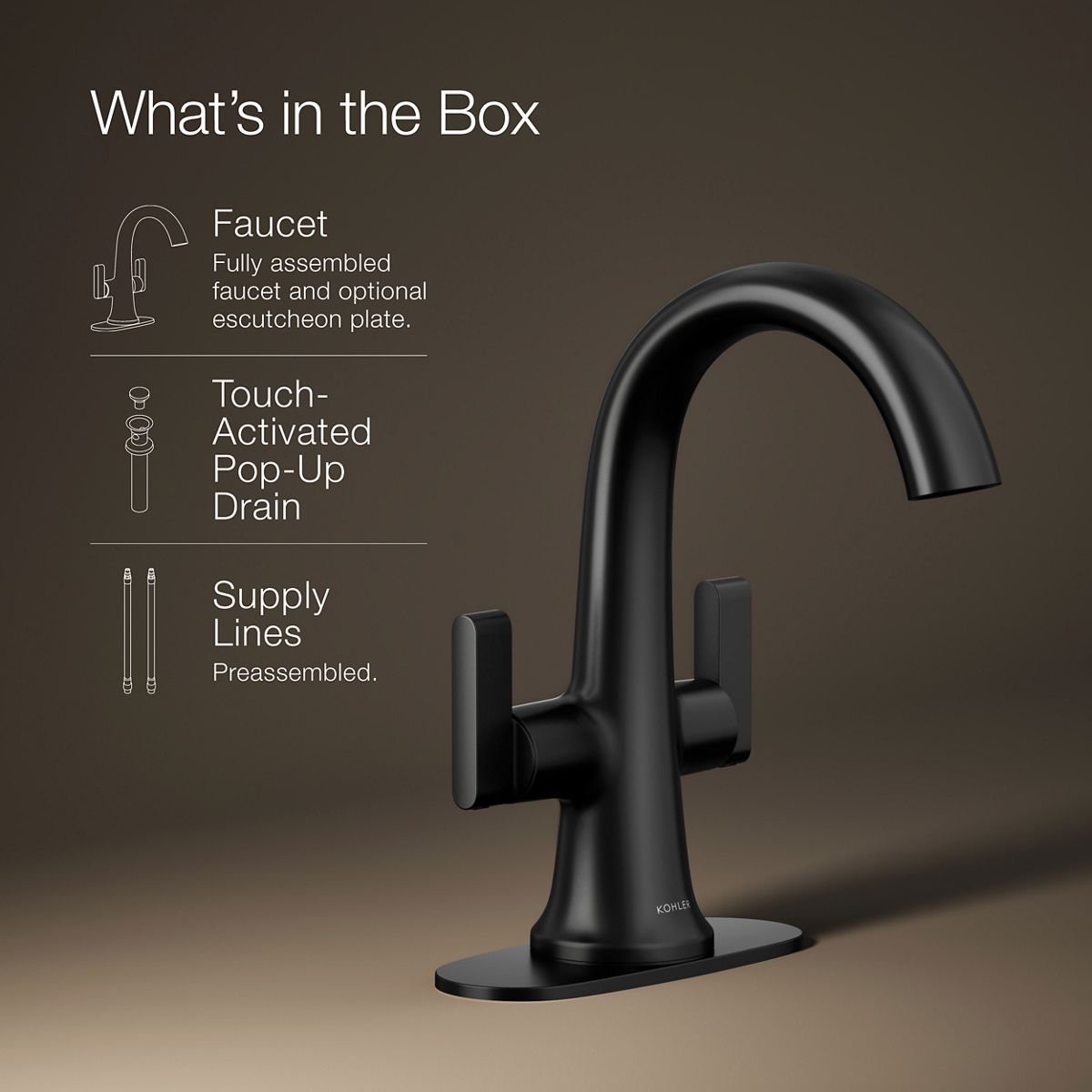 Setra Monoblock Bathroom Sink Faucet | K-R29664-4D | KOHLER