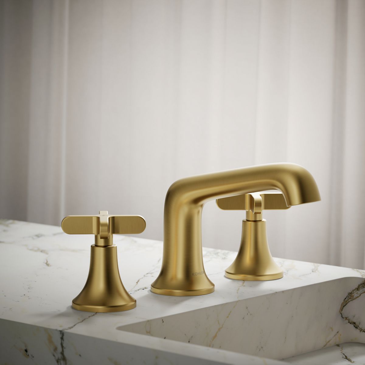 Setra Widespread Bathroom Sink Faucet | K-R29666-3D | KOHLER