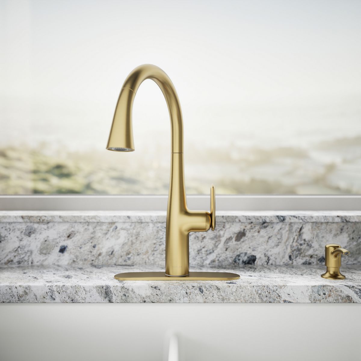 新品⭐︎Rise ストレッチゴールド 50mL Easmor Pull-Down Kitchen Sink Faucet | K-R30573-SD | KOHLER