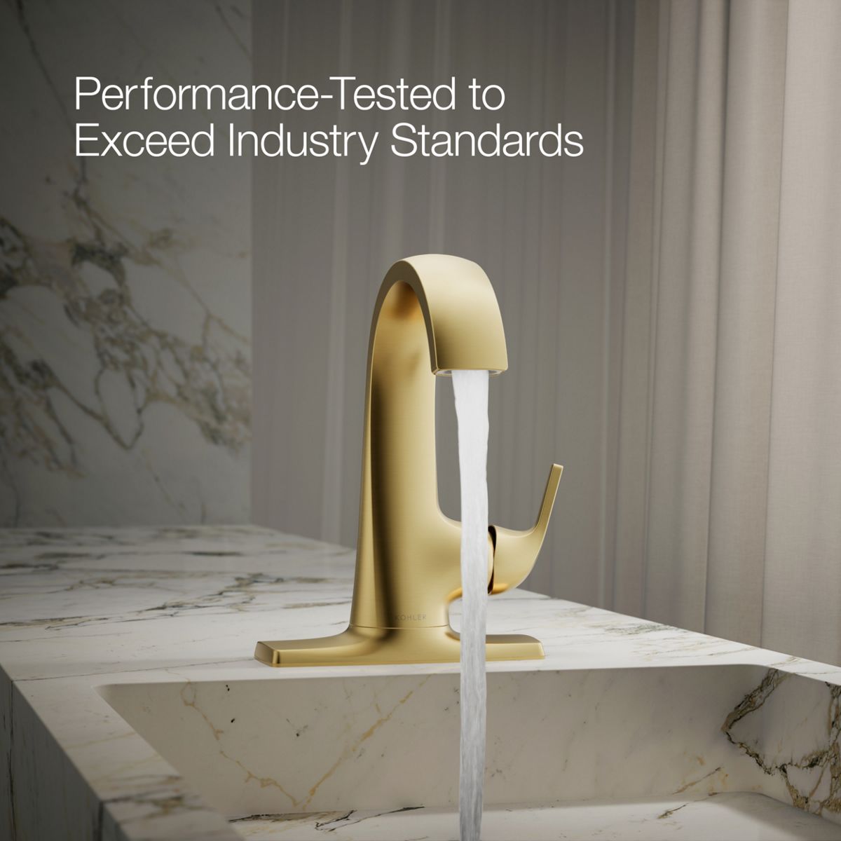 Cursiva Single-Handle Bathroom Sink Faucet | K-R30577-4D | KOHLER