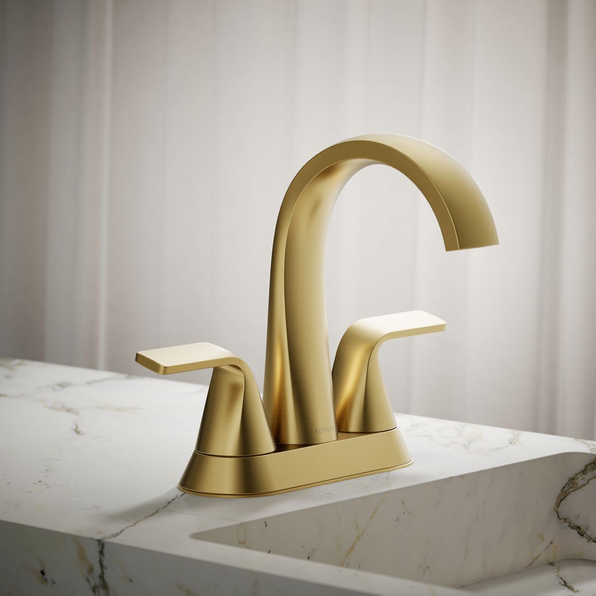 Cursiva Centerset Bathroom Sink Faucet | K-R30578-4D | KOHLER