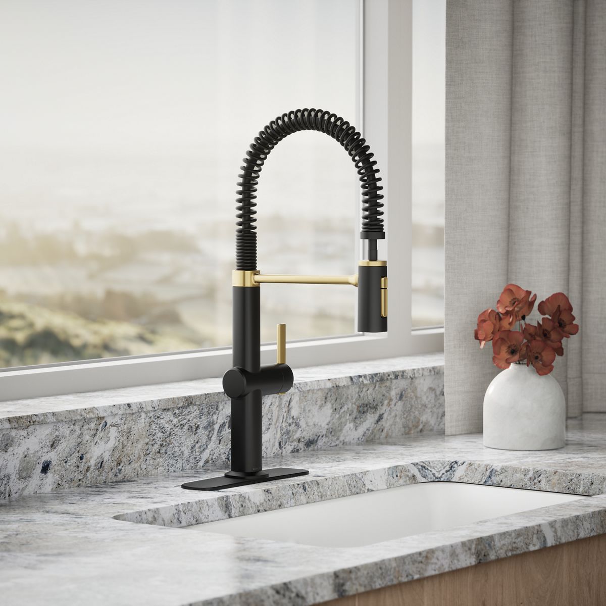 KRAUSS HOナロー　モデル 1025 Clarus Semi-Pro Pull-Down Kitchen Faucet | K-R30937 | KOHLER