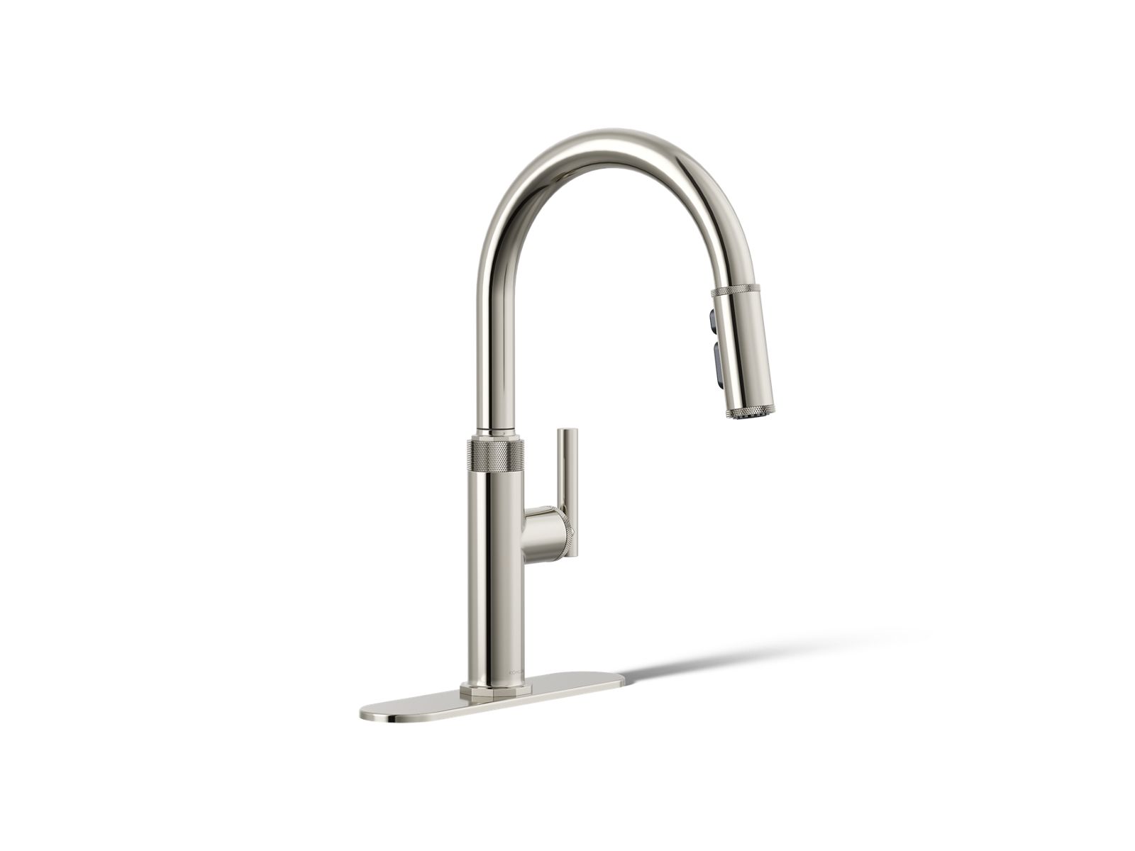らん KOHLER | R31627 | Lathe™| Pull-down kitchen sink faucet with three