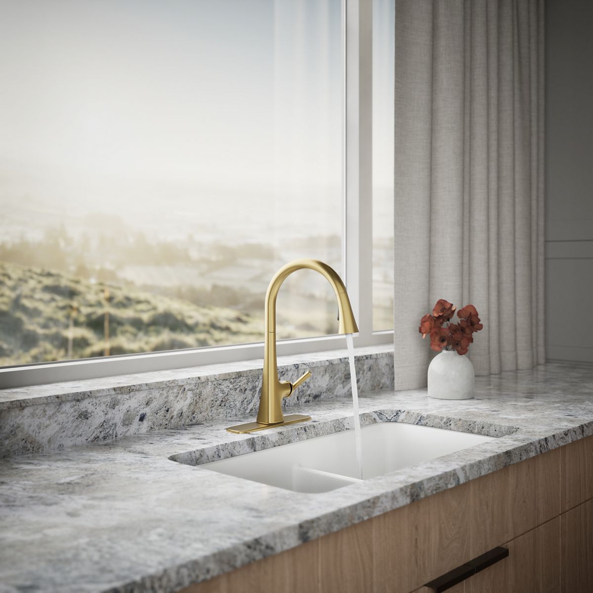 r*i様 ゴールド インゴットデザイン カフリンクスセット Conti™ Pull-Down Kitchen Sink Faucet with two-function sprayhead
