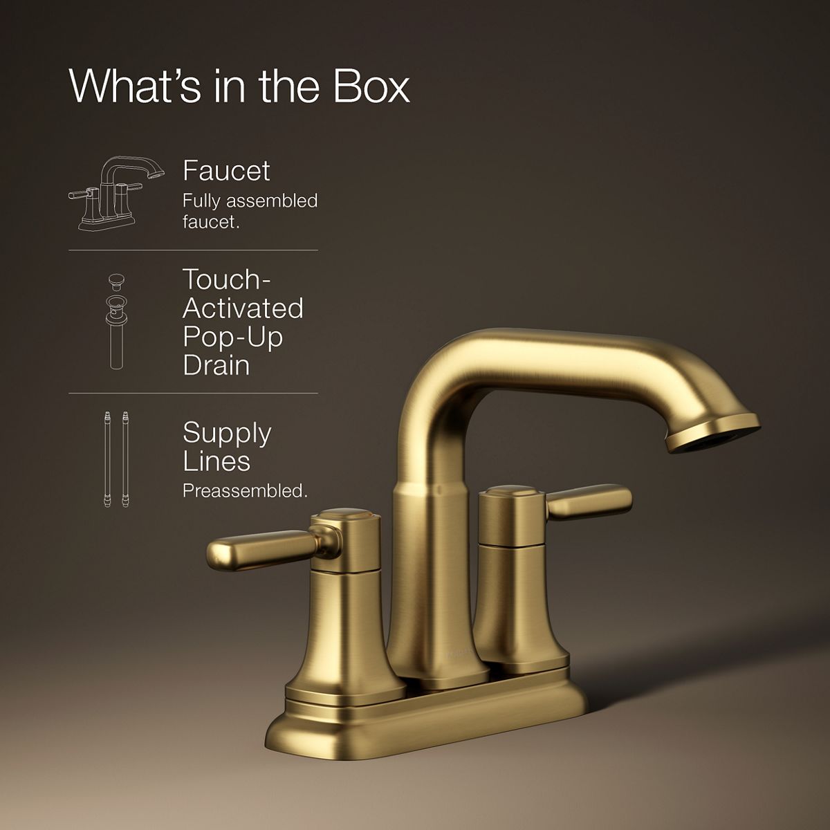 Ealing Centerset Bathroom Sink Faucet | K-R33043-4D | KOHLER