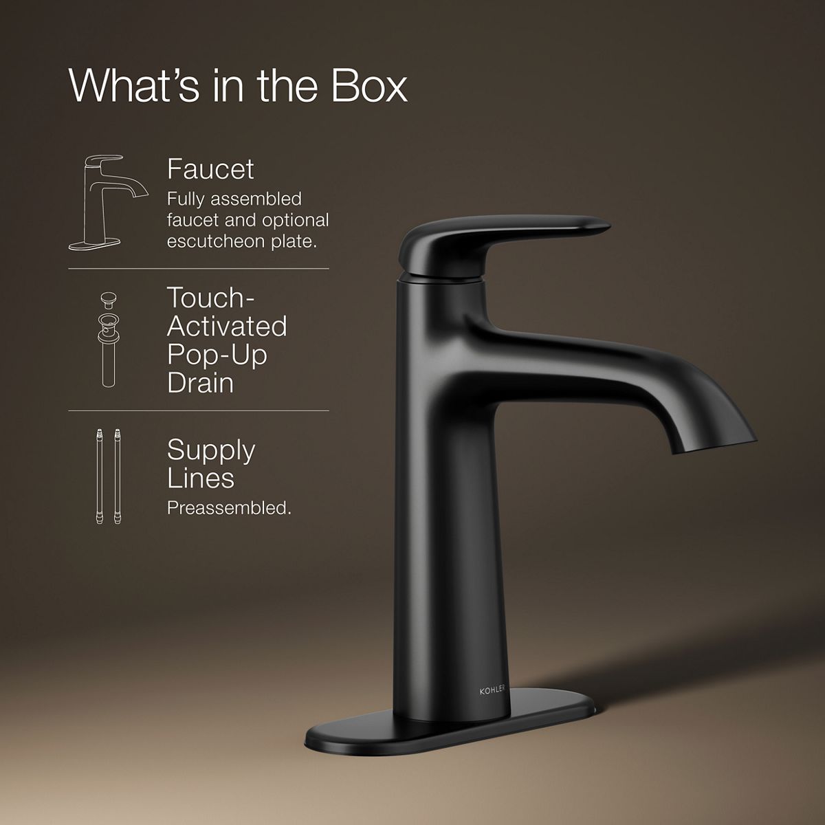 Avail Single-Handle Bathroom Sink Faucet | K-R33046-4D | KOHLER
