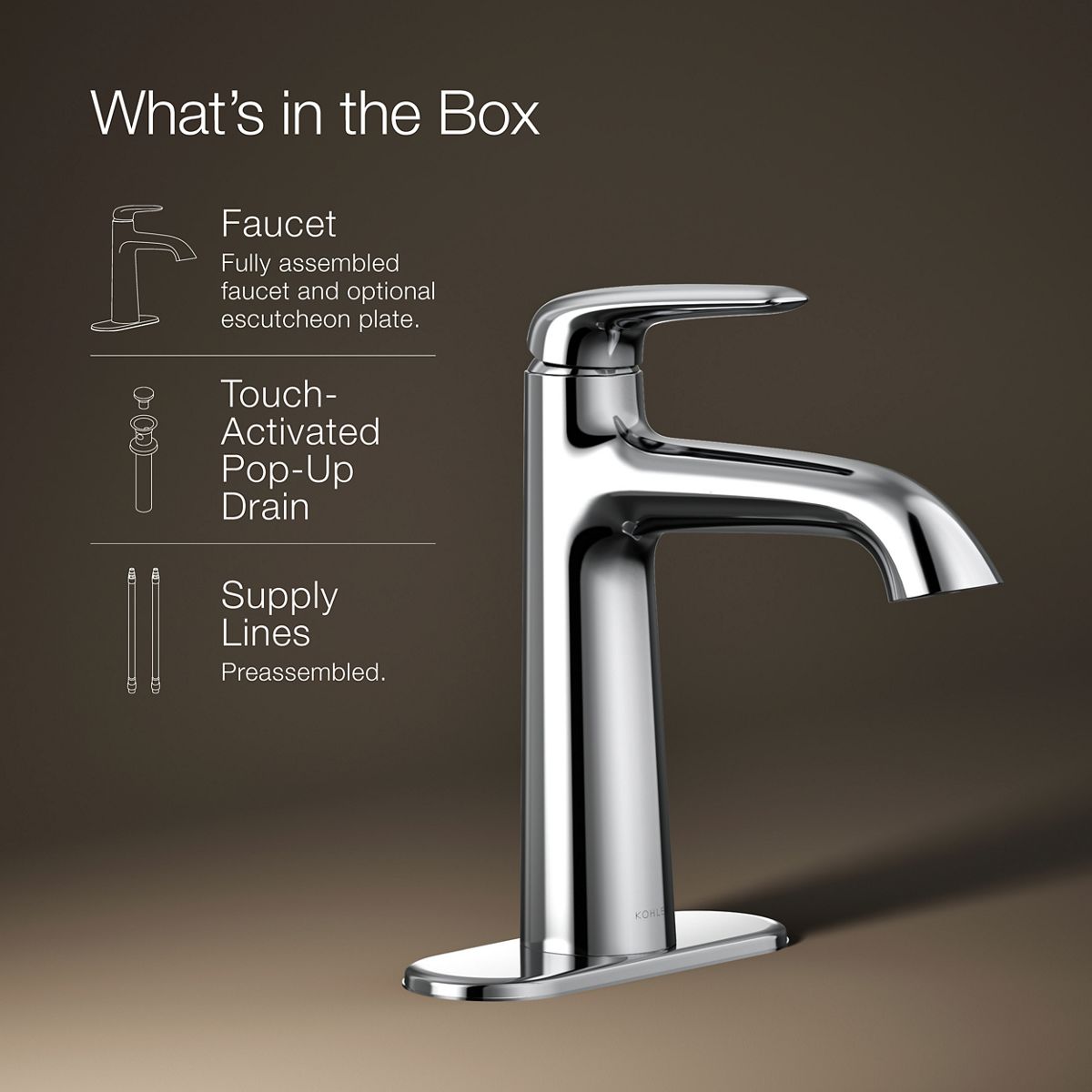 ラッコ404 Avail Single-Handle Bathroom Sink Faucet | K-R33046-4D | KOHLER
