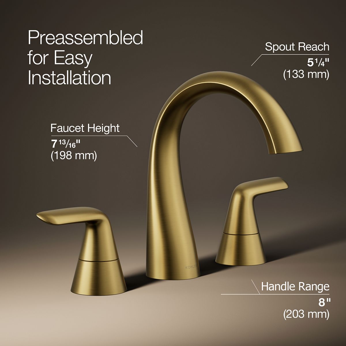 Avail Widespread Bathroom Sink Faucet | K-R33048-4D | KOHLER