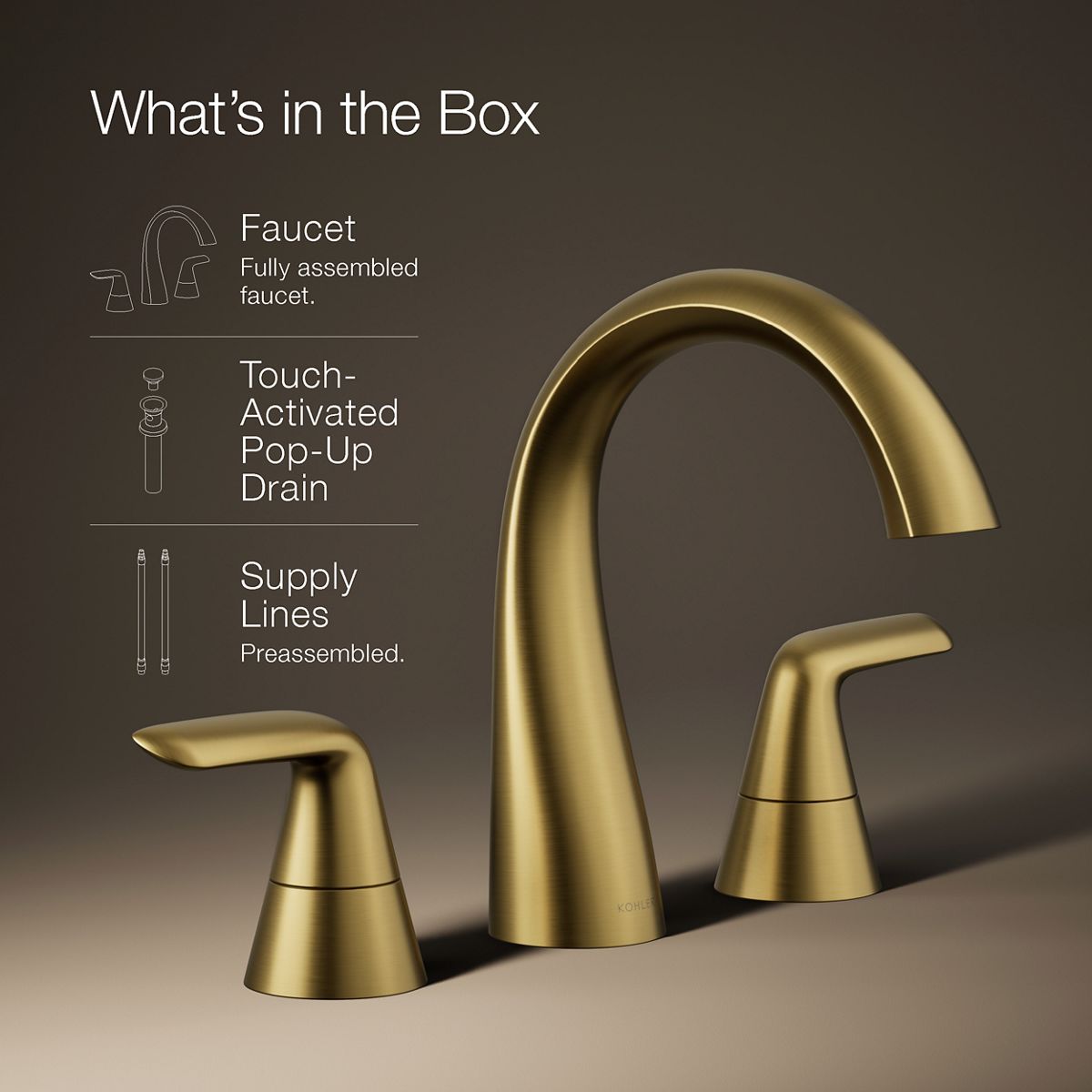 Avail Widespread Bathroom Sink Faucet | K-R33048-4D | KOHLER