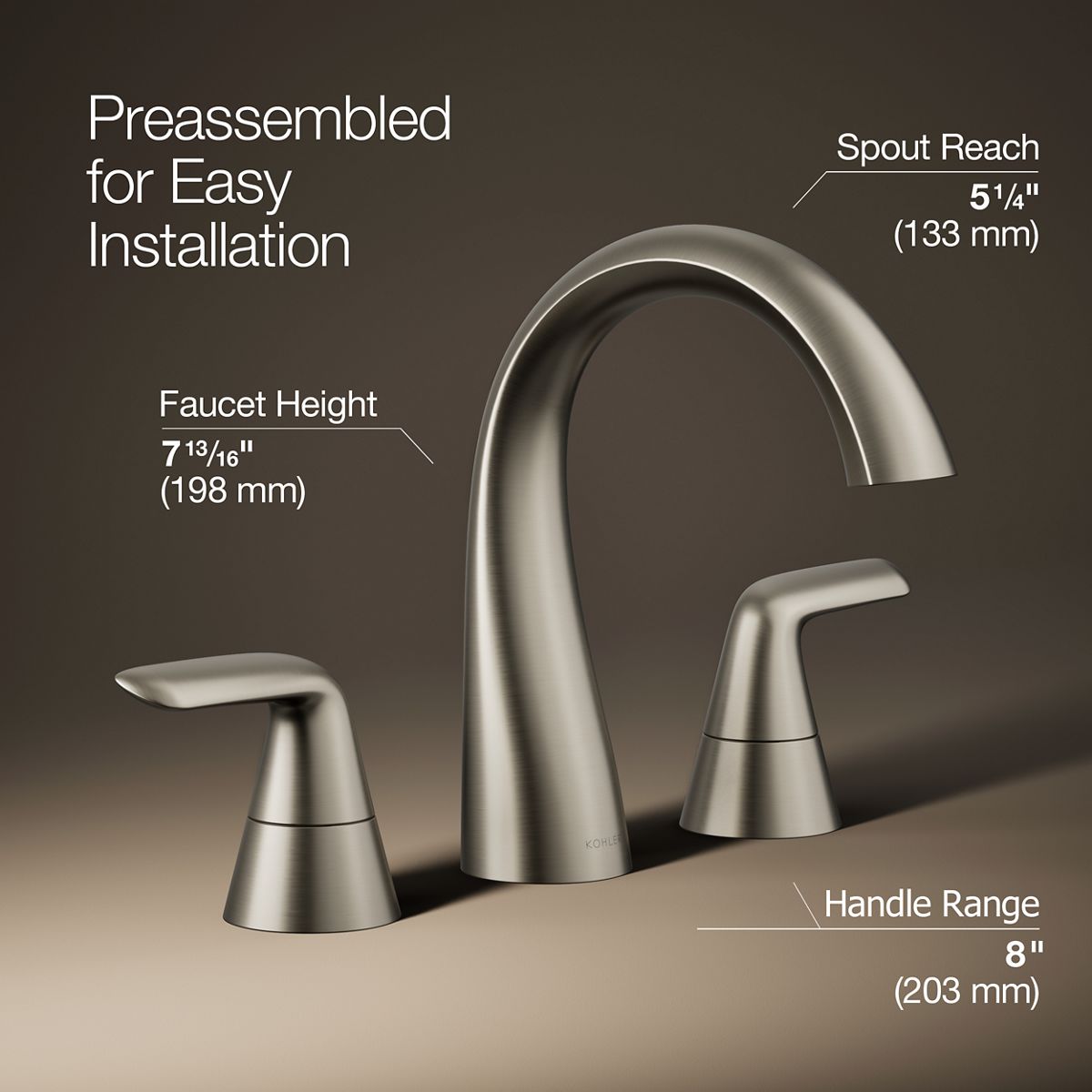 Avail Widespread Bathroom Sink Faucet | K-R33048-4D | KOHLER