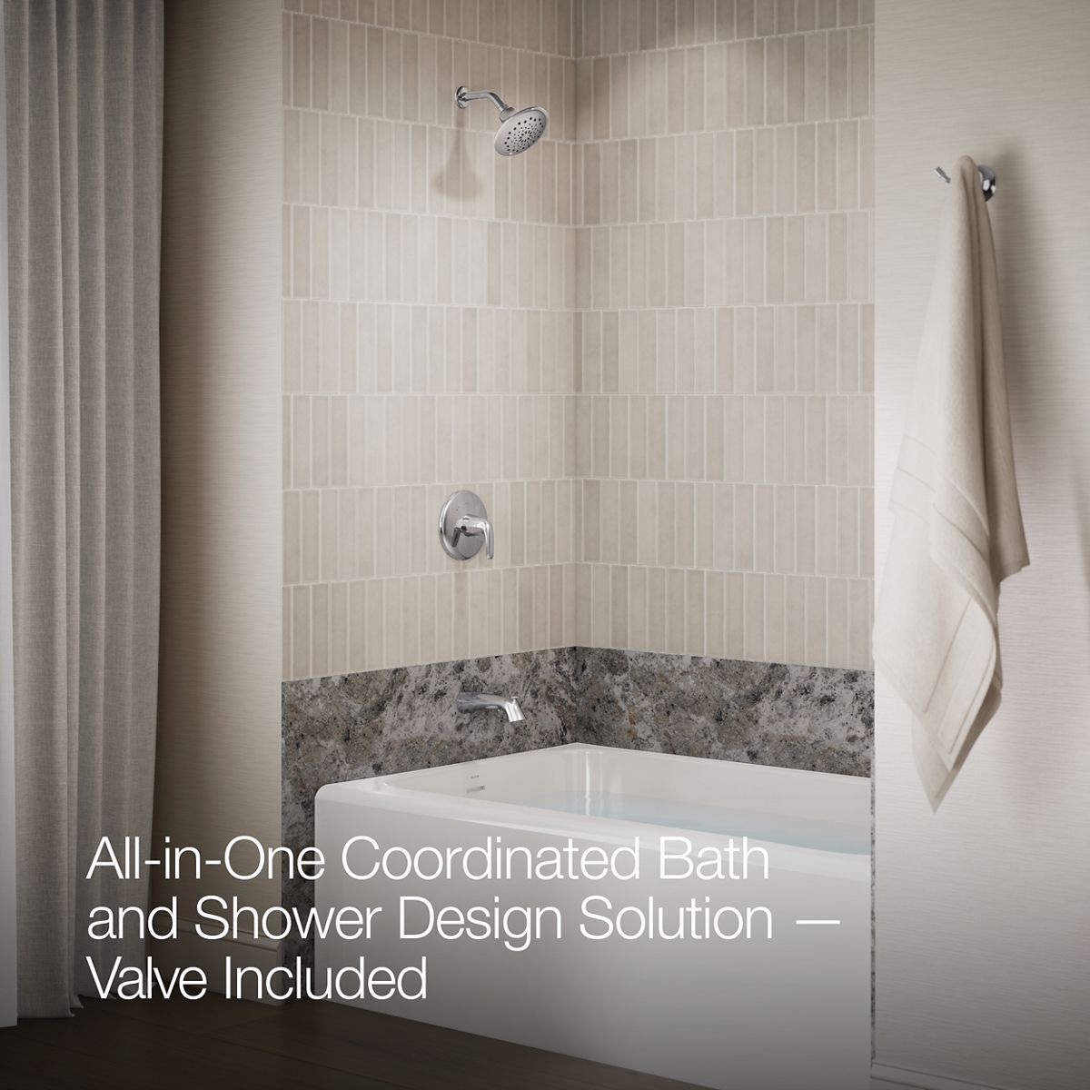 Up to 2 walls & multiple product categories visible, 2-point perspective