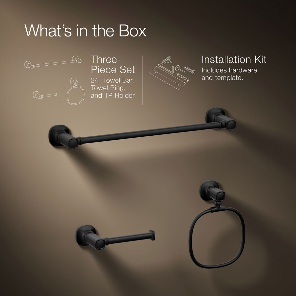 Terzet 3-Piece Bathroom Accessory Set | K-R33796 | KOHLER