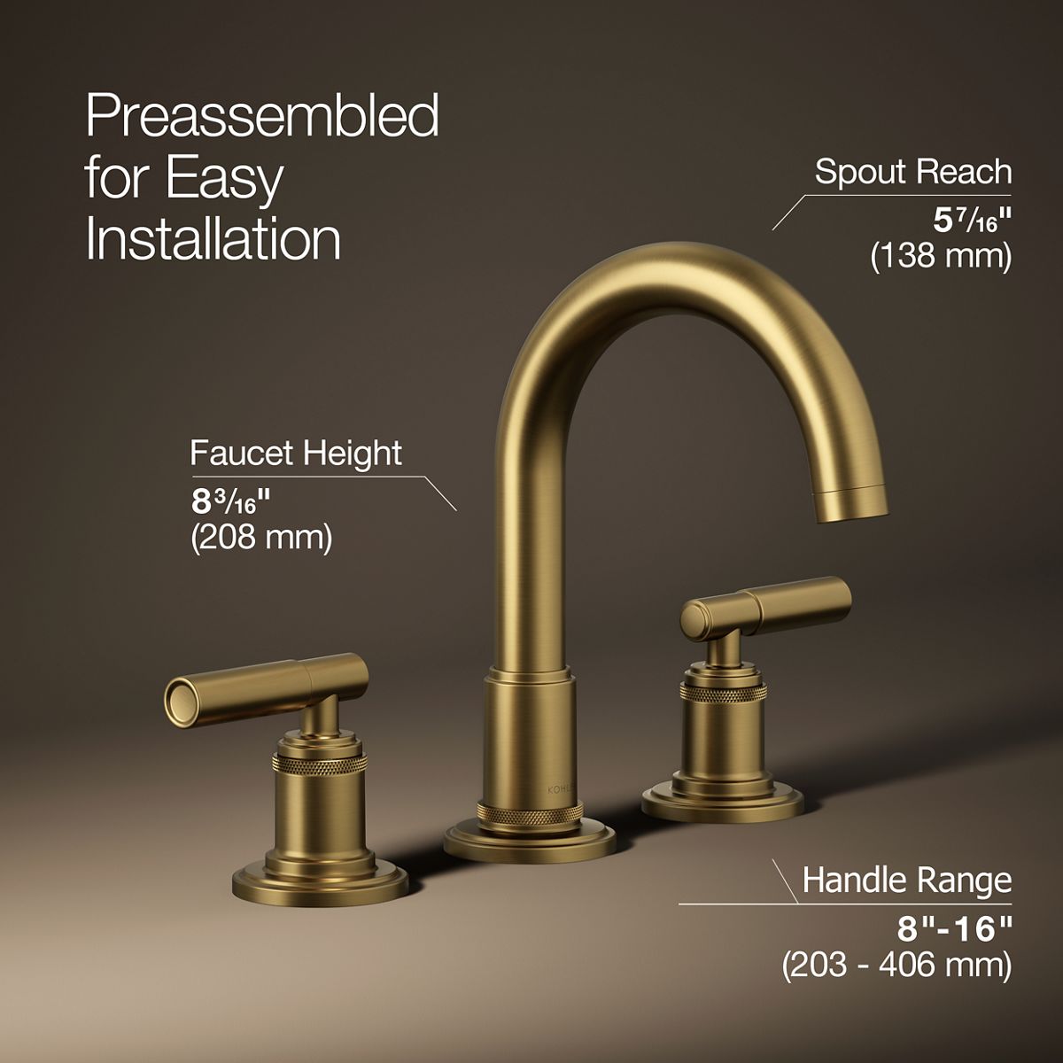 Torrington Widespread Bathroom Faucet | K-R34478-4D | KOHLER