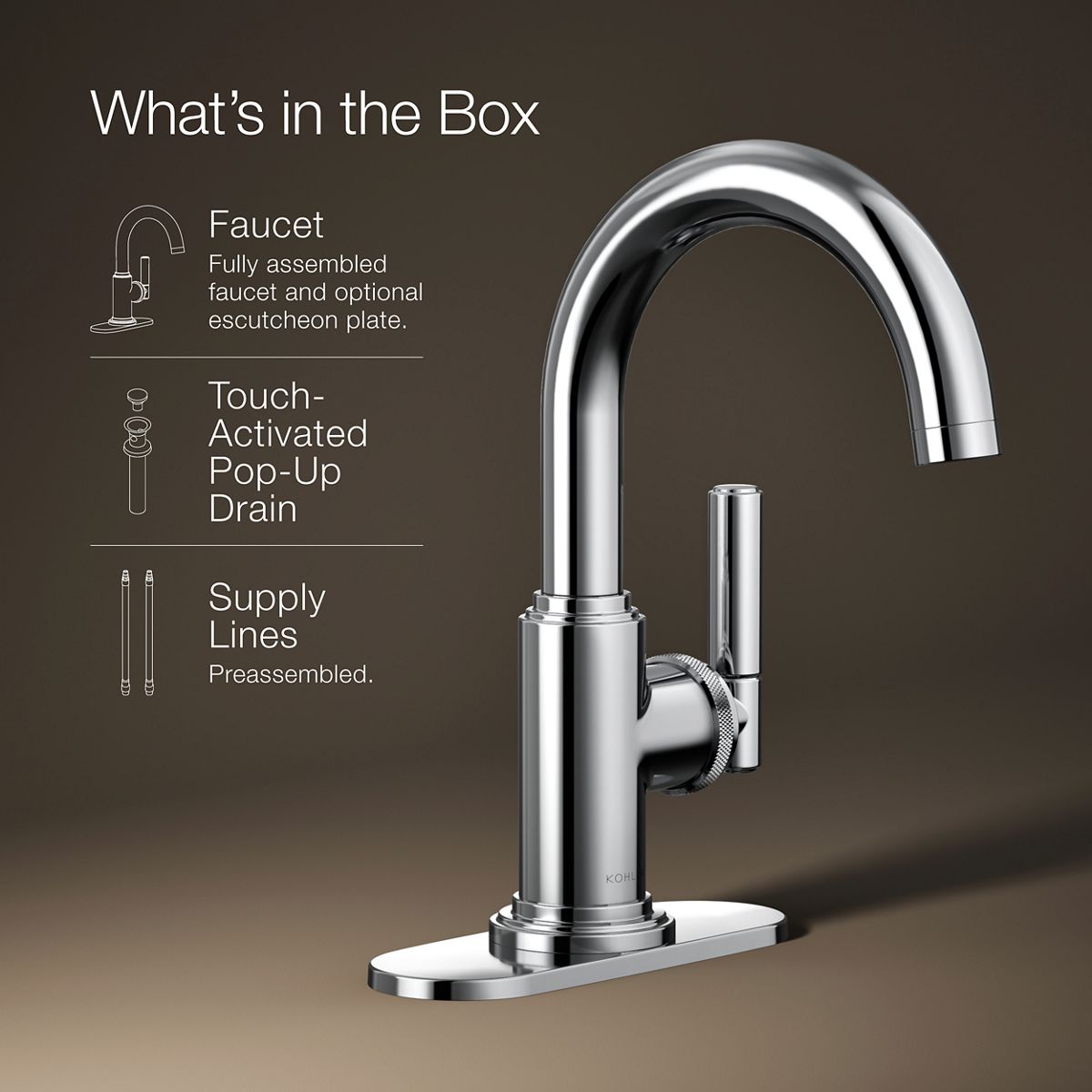 Torrington 1-Handle Bathroom Faucet | K-R34479-4D | KOHLER