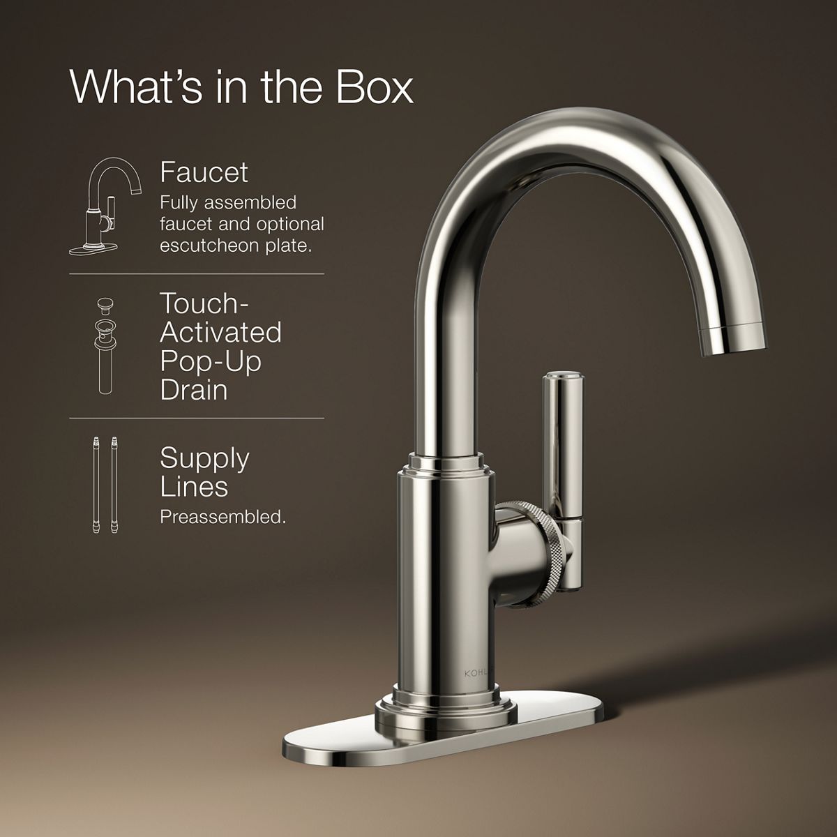 Torrington 1-Handle Bathroom Faucet | K-R34479-4D | KOHLER