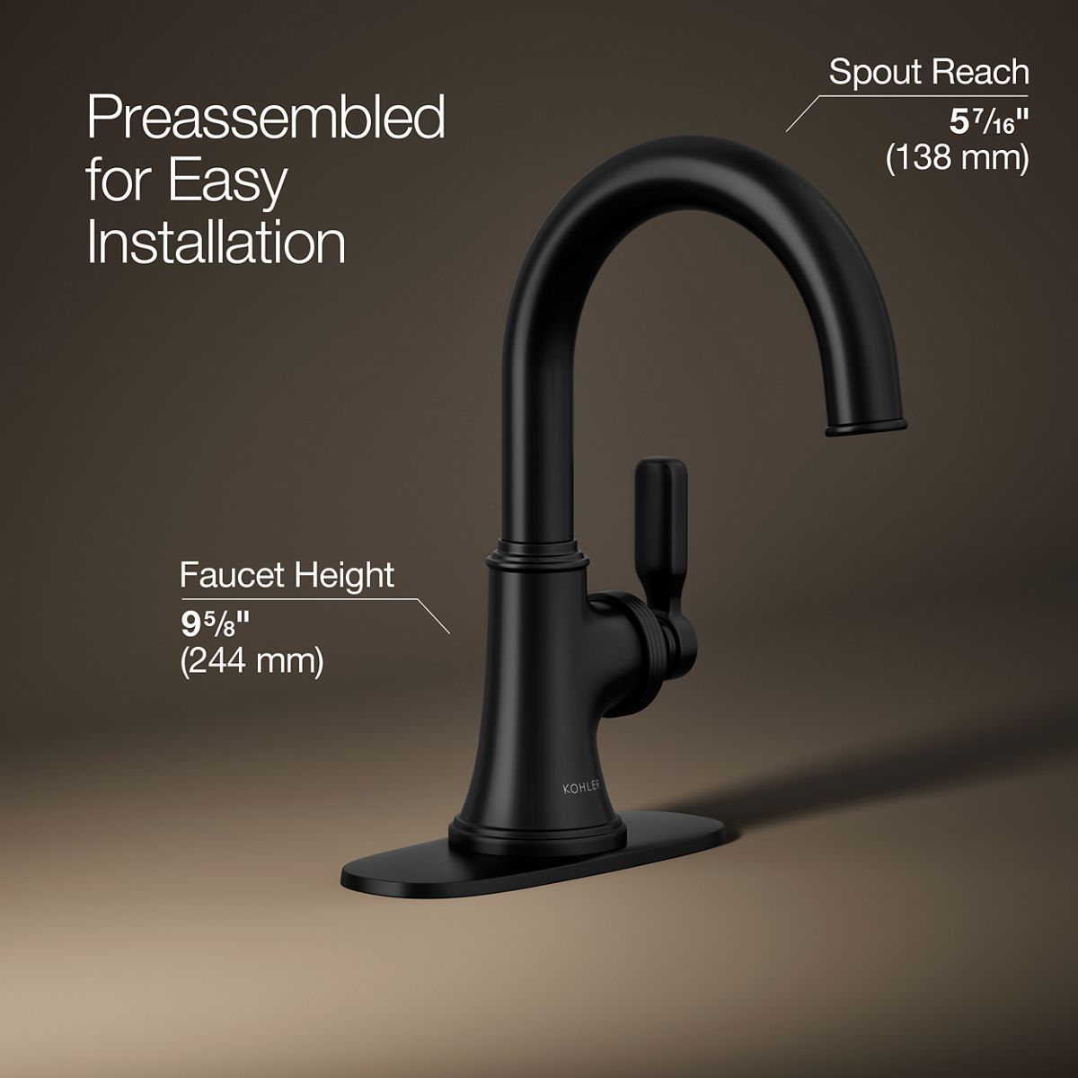 Paces 1-Handle Bathroom Sink Faucet | K-R34515-4D | KOHLER