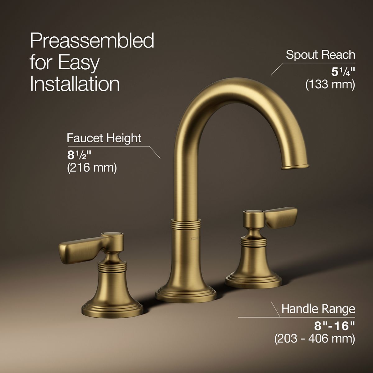 Paces Widespread Bathroom Faucet | K-R34524-4D | KOHLER