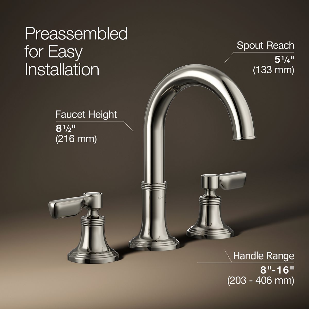 KOHLER | R34524-4D | Paces™| Widespread bathroom sink faucet, 1.2 gpm