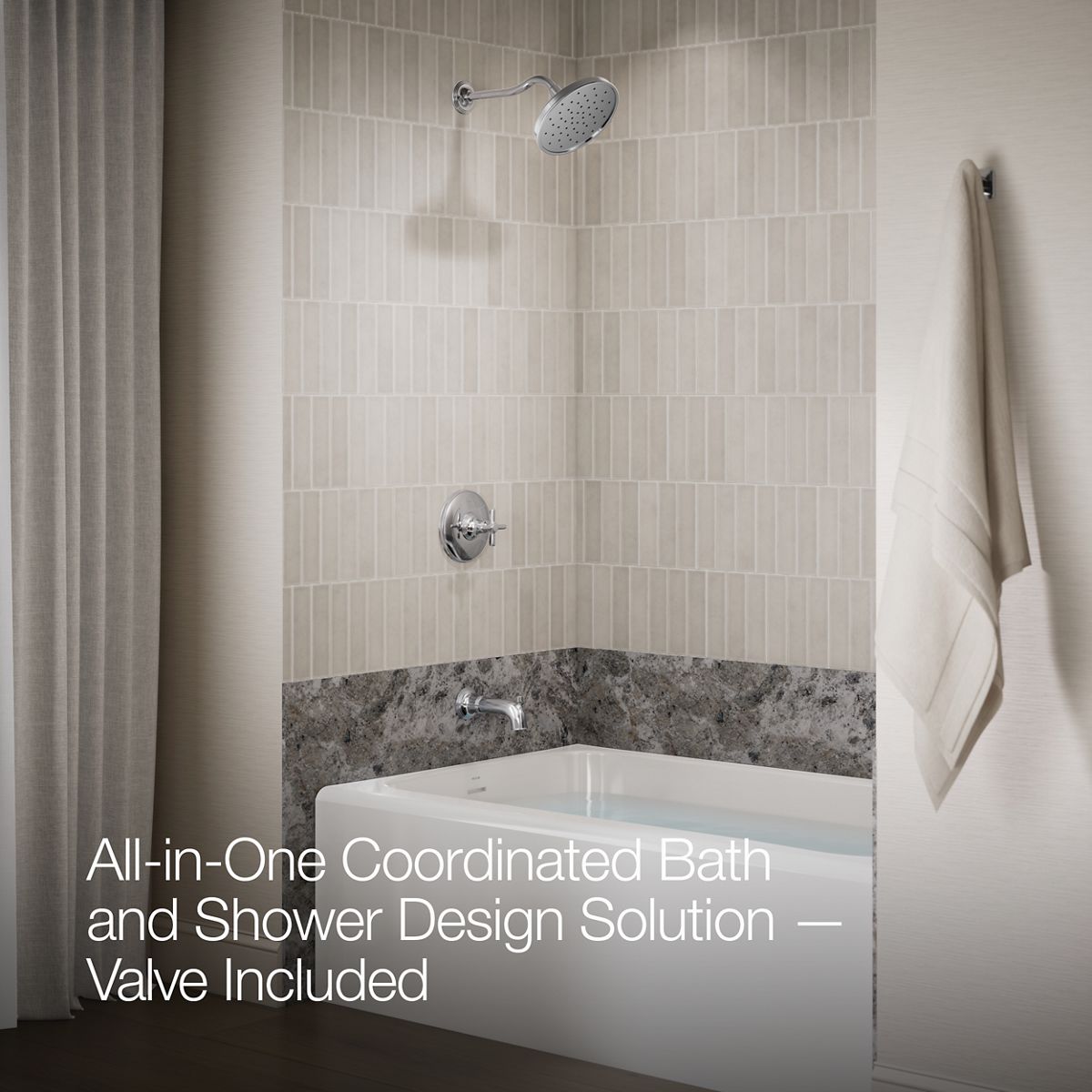 Up to 2 walls & multiple product categories visible, 2-point perspective
