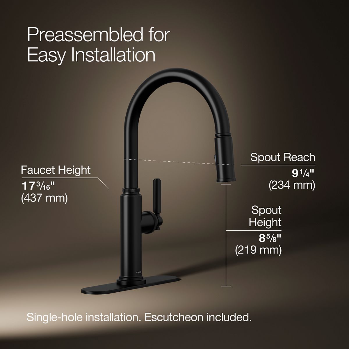 KOHLER | R34619 | Revolv™| Pull-down kitchen sink faucet with  display picture 1