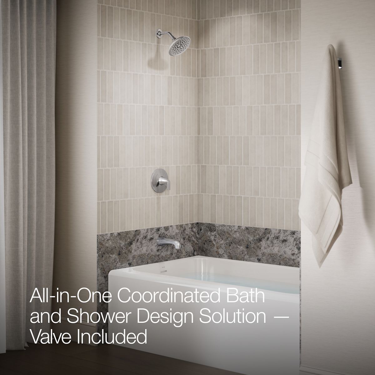 Up to 2 walls & multiple product categories visible, 2-point perspective