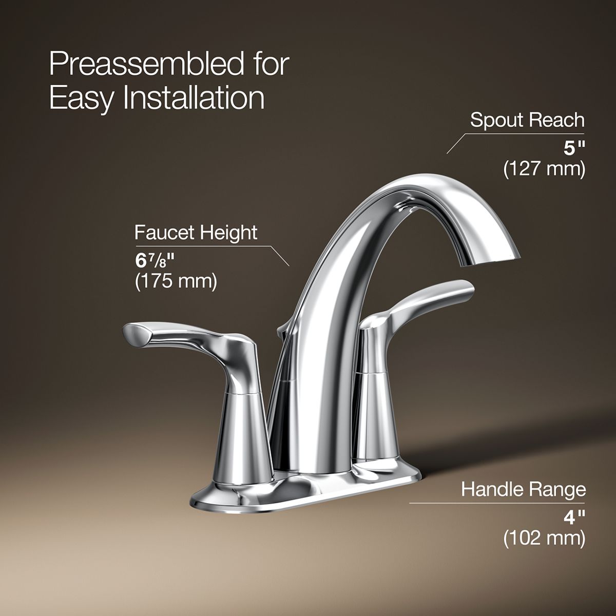 KOHLER | K-R37024-4D1 | Mistos Centerset Bathroom Sink Faucet