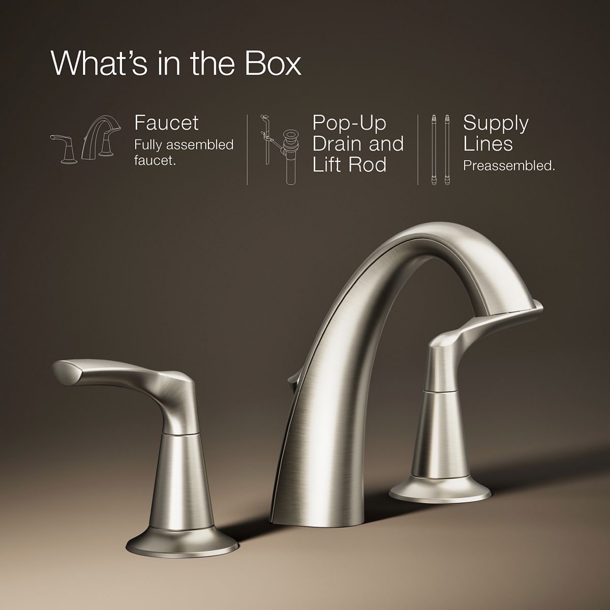 ROSEN KREUZ クロップオーバーフィットフーディー サイズ1 KOHLER | K-R37026-4D1 | Mistos Widespread Bathroom Sink Faucet