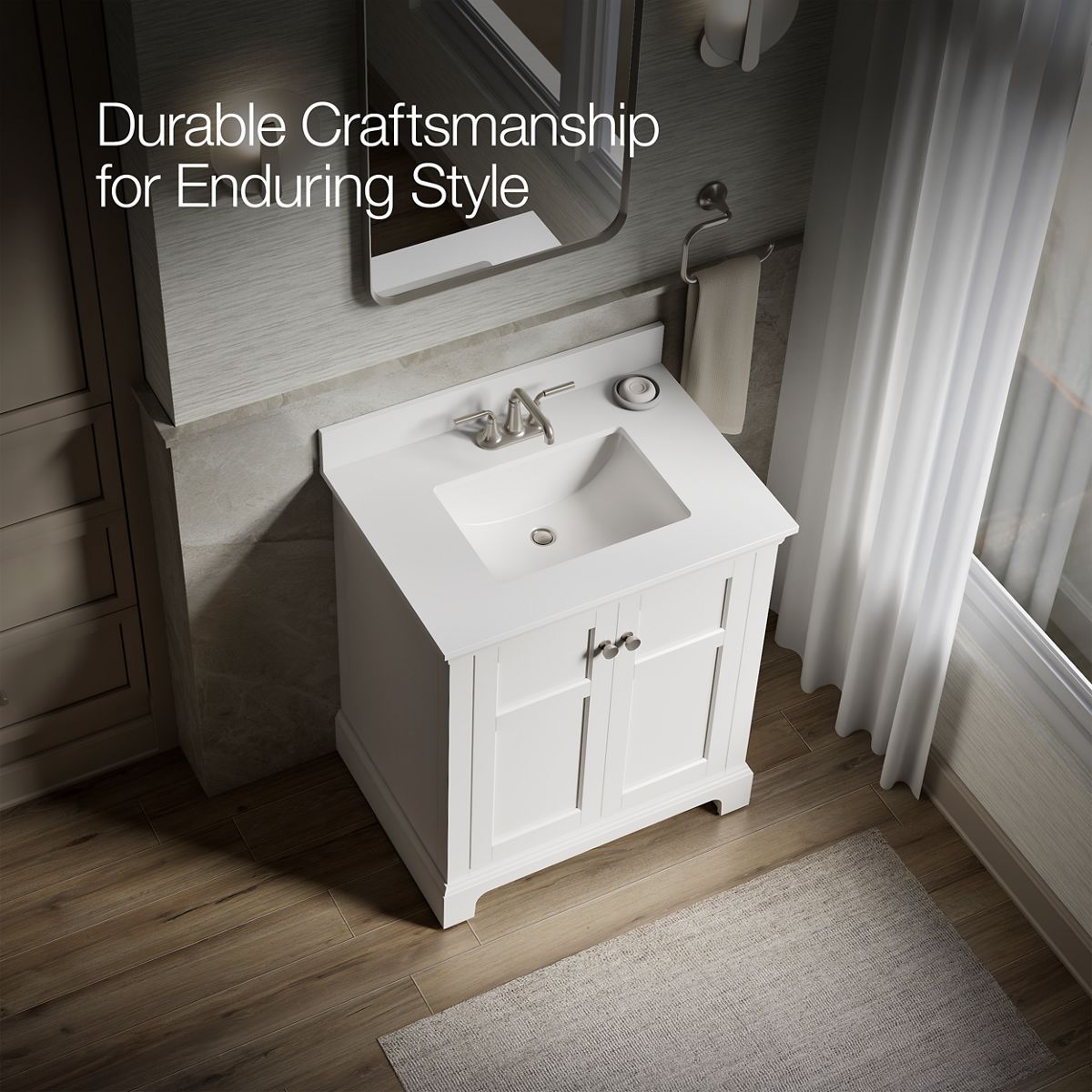 KOHLER K-99544-1WT Jute 48 wall-hung bathroom vanity cabinet In Mohair