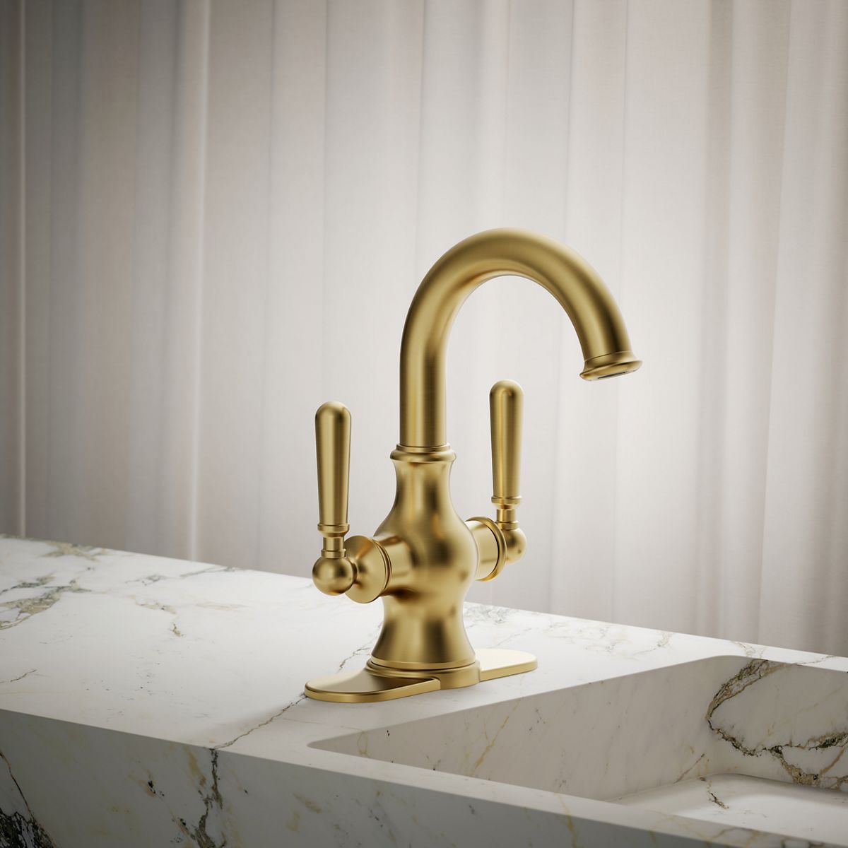Facile Monoblock Bathroom SInk Faucet | K-R38518-4D | KOHLER