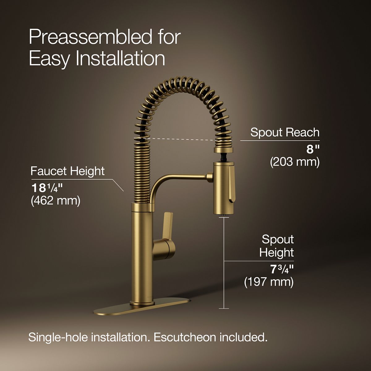 Kankone Semi-Professional Kitchen Faucet | K-R38612 | KOHLER