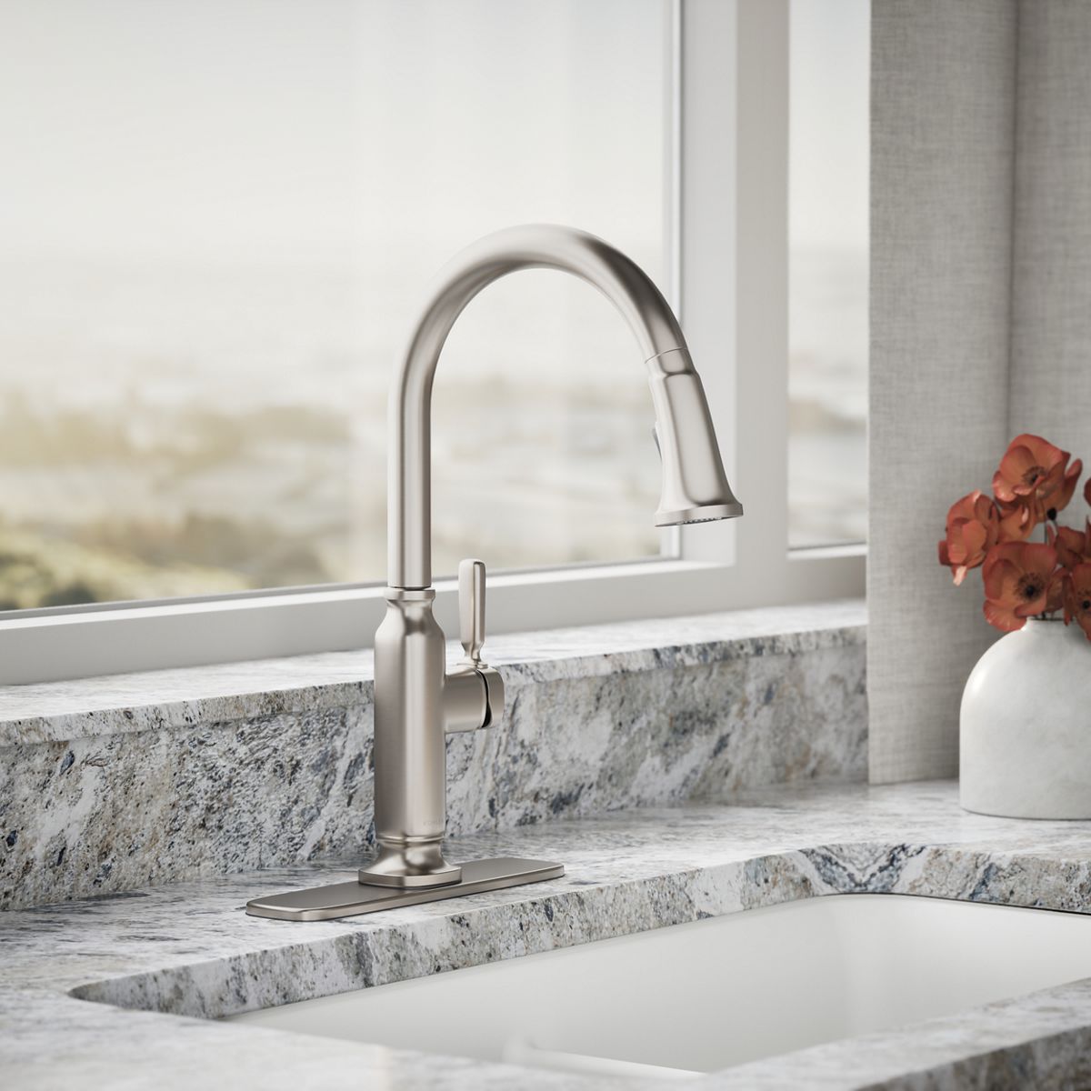 リトルビョルプラス　ギャルソン・ラット Ackley Pull-Down Kitchen Sink Faucet | K-R38617 | KOHLER
