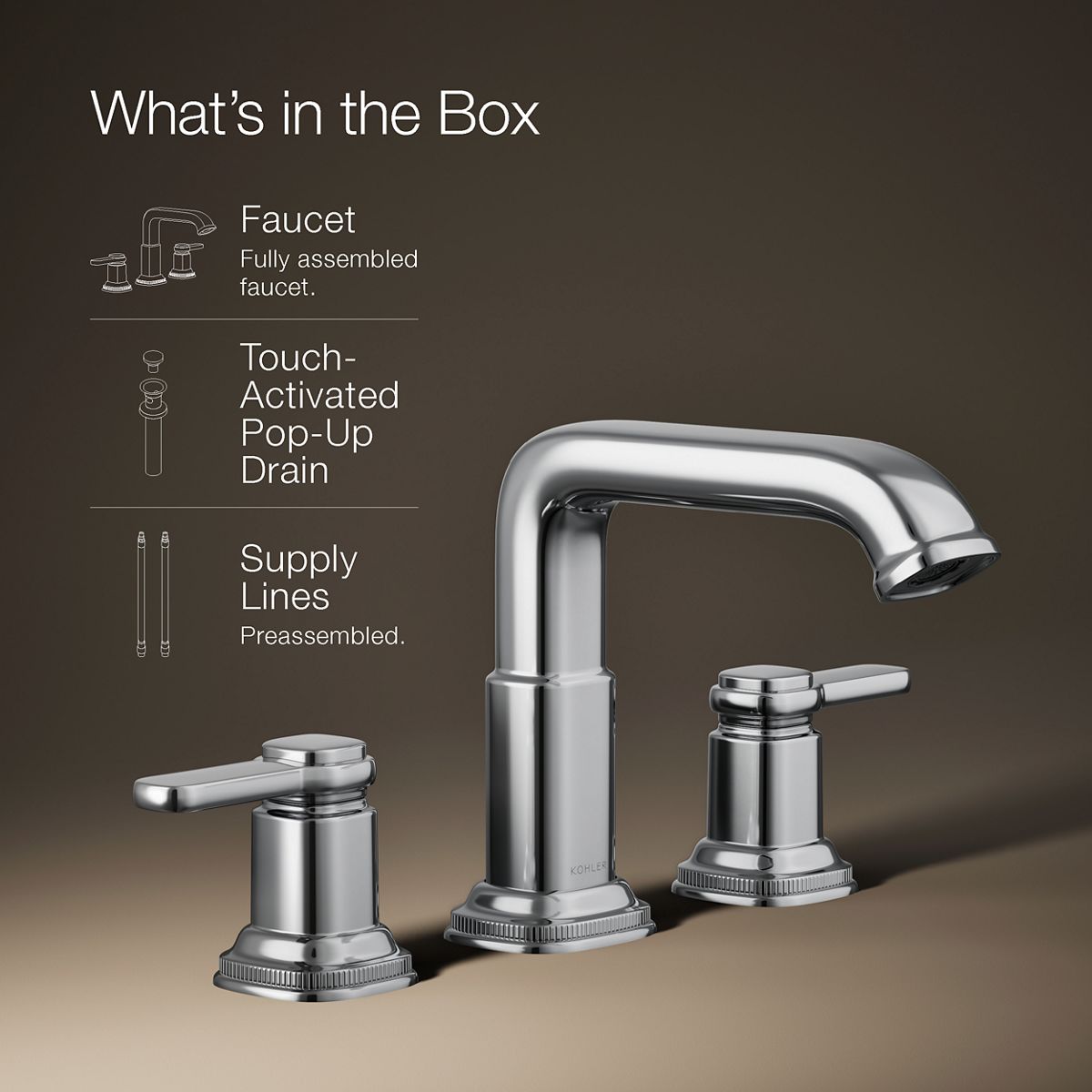Envelu Widespread Bathroom Faucet | K-R38798-4D | KOHLER