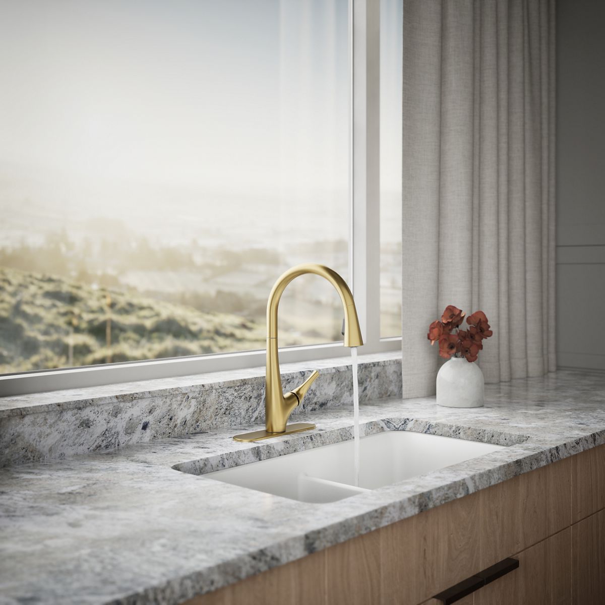 Bevin Pull-down kitchen sink faucet | K-R43210 | KOHLER