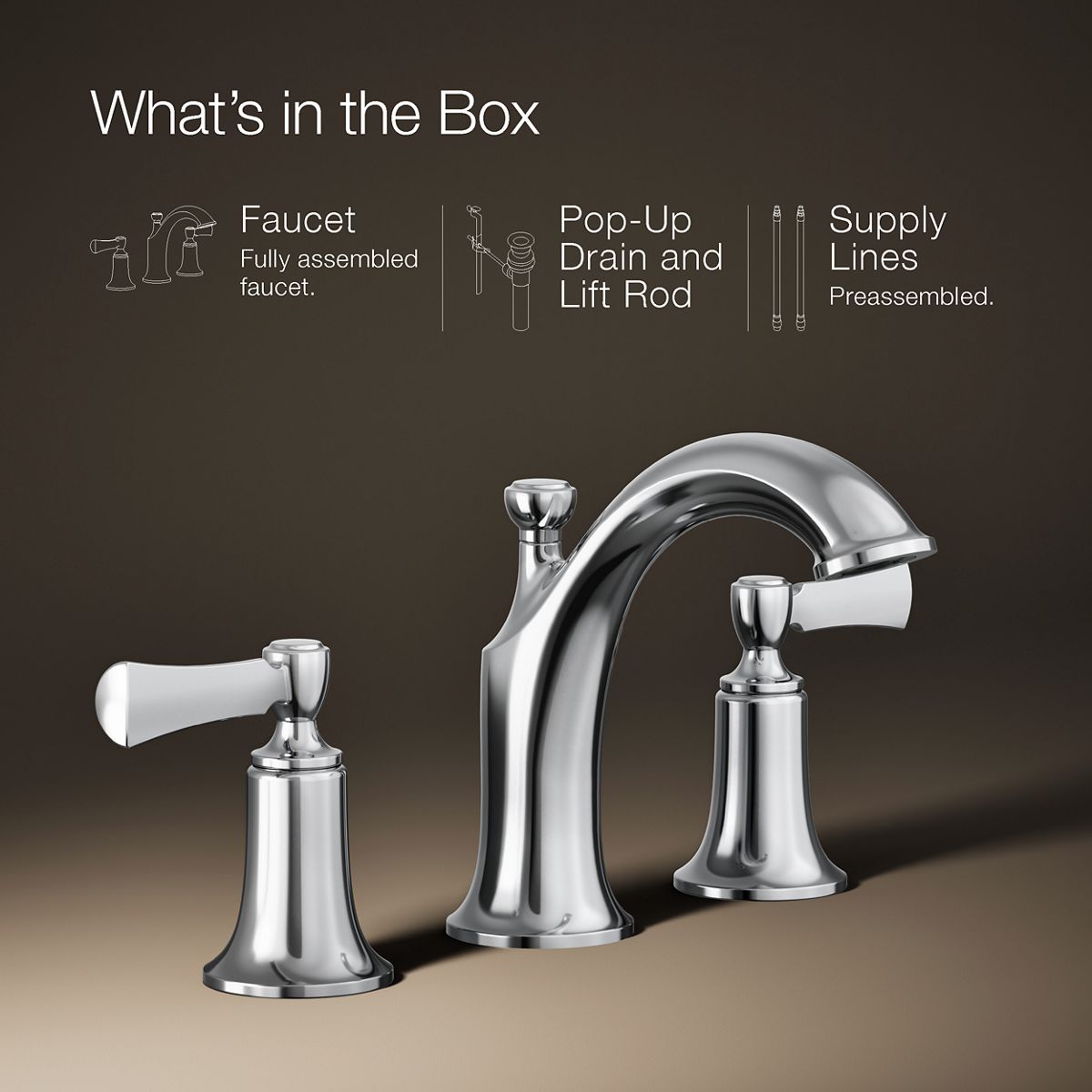 KOHLER | K-R72781-4D1 | Elliston widespread bathroom sink faucet