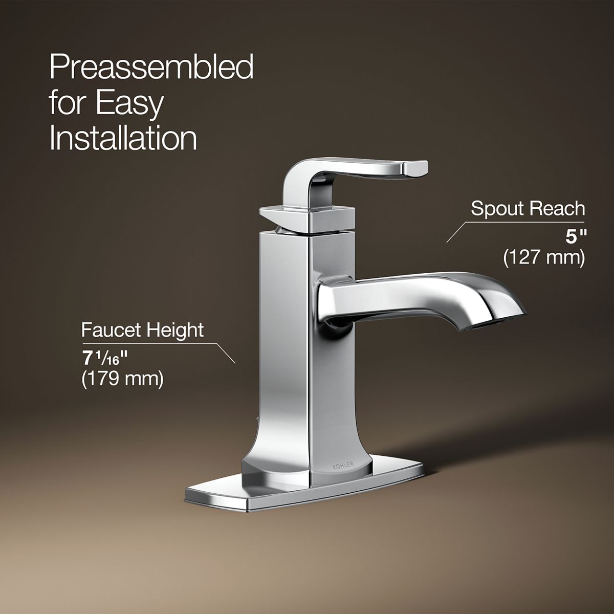 KOHLER | R76214-4D | Rubicon™| Single-handle bathroom faucet, 1.2 gpm