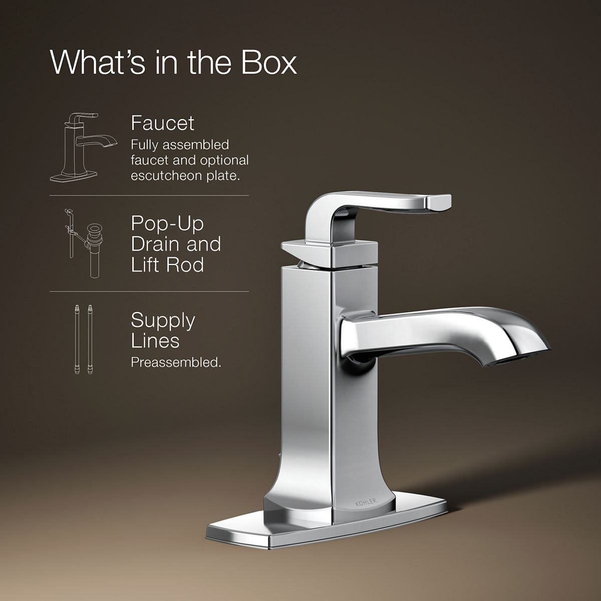 TECNICA Freebird R70 SC Jr用 KOHLER | K-R76214-4D | Rubicon Single-Handle Bathroom Faucet