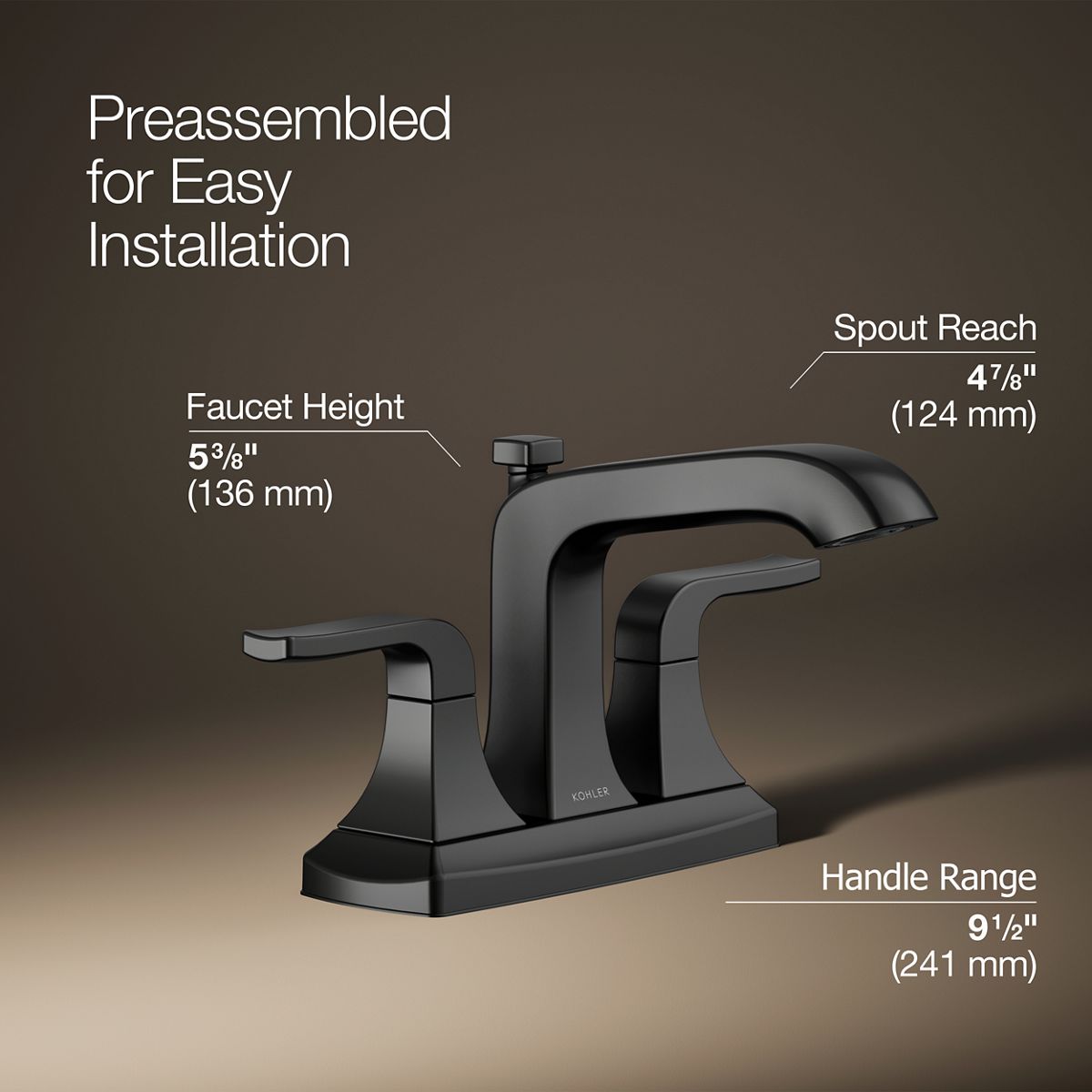 KOHLER | K-R76215-4D | Rubicon Two-Handle Centerset Bathroom Faucet