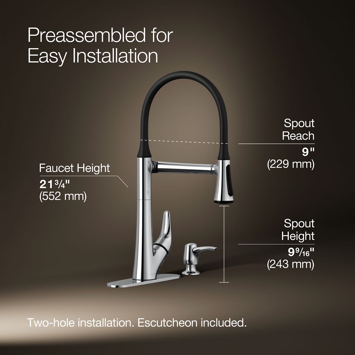 KOHLER | K-R77764-SD | Arise Articulating Kitchen Faucet