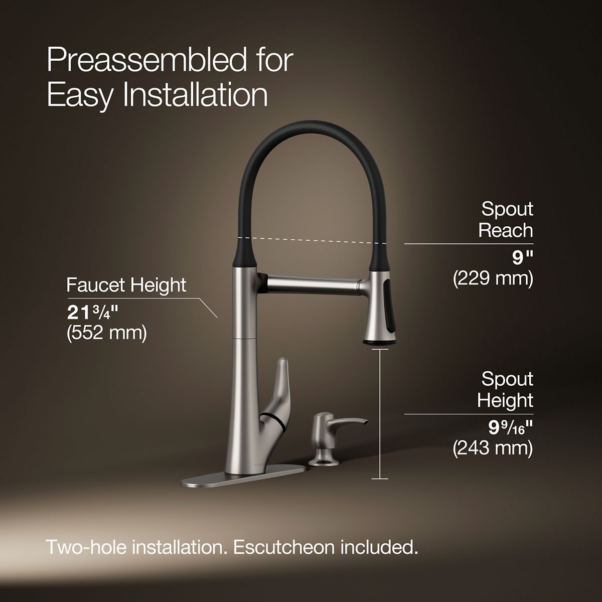 KOHLER | K-R77764-SD | Arise Articulating Kitchen Faucet