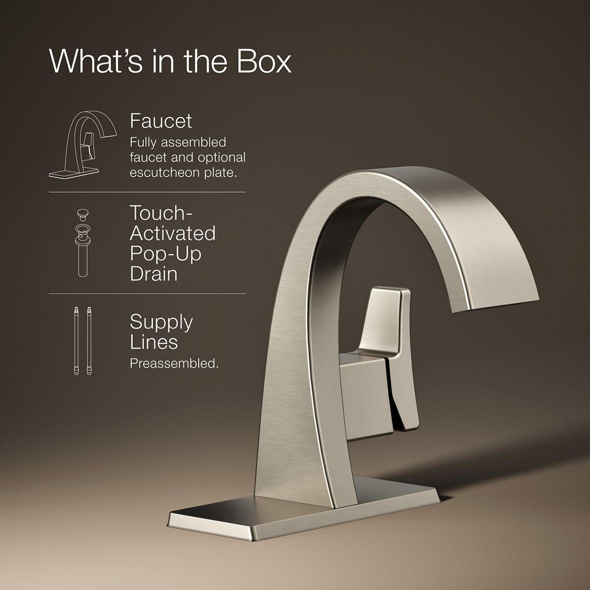 KOHLER | K-R78037-4D | Katun Single-Handle Bathroom Sink Faucet