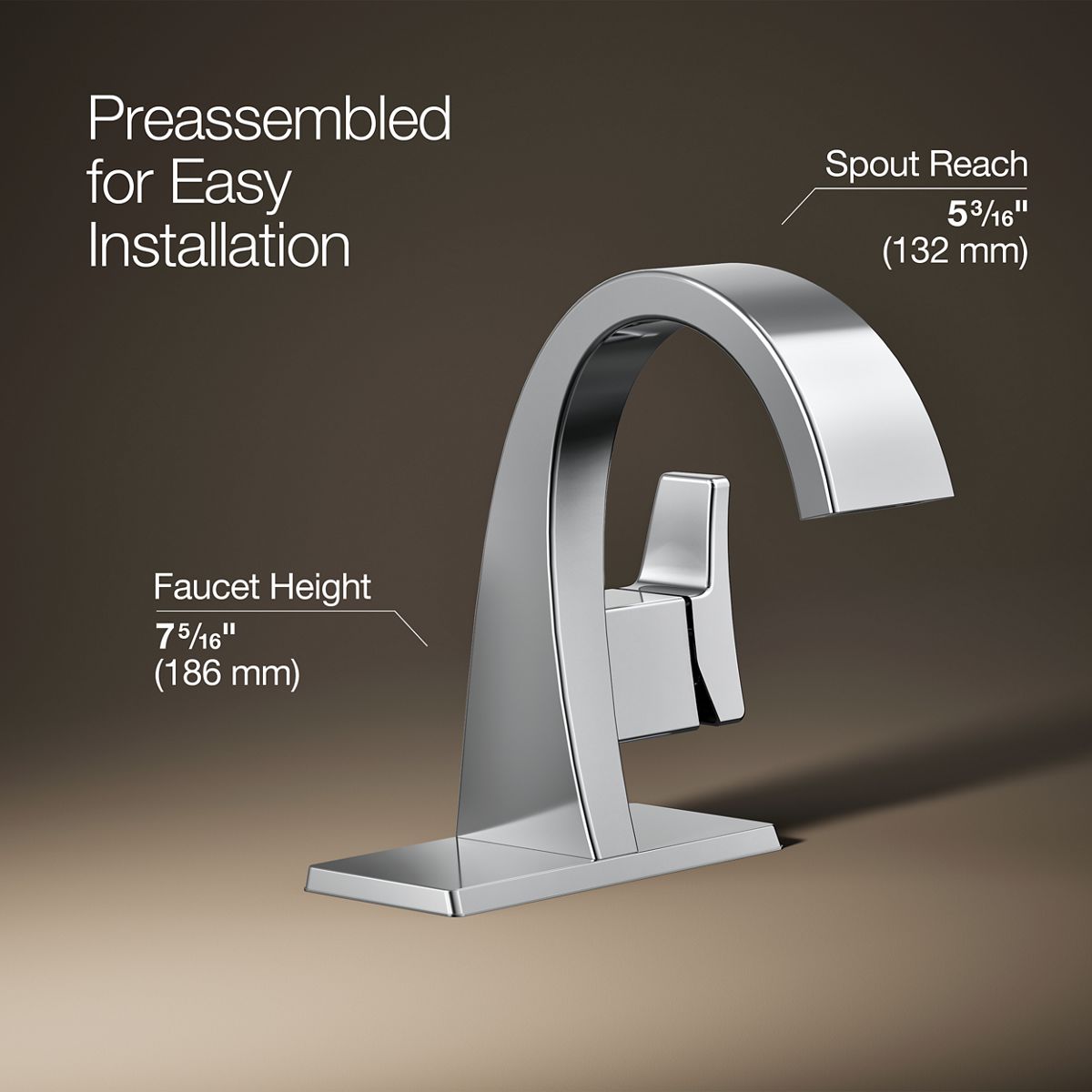 3/4 view of product with dimensions