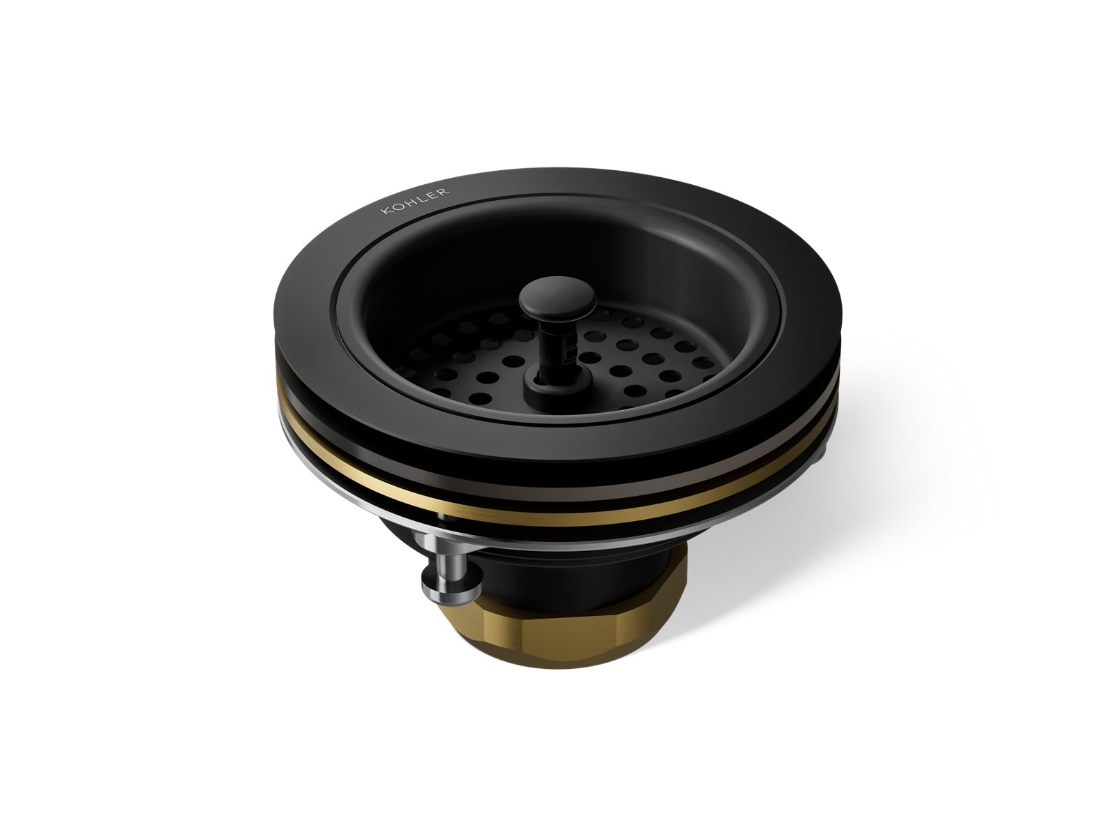 Kohler 8799-2MB Duostrainer - Passoire D'évier En Laiton Brossé, Look Moderne, Finition Vibrante
