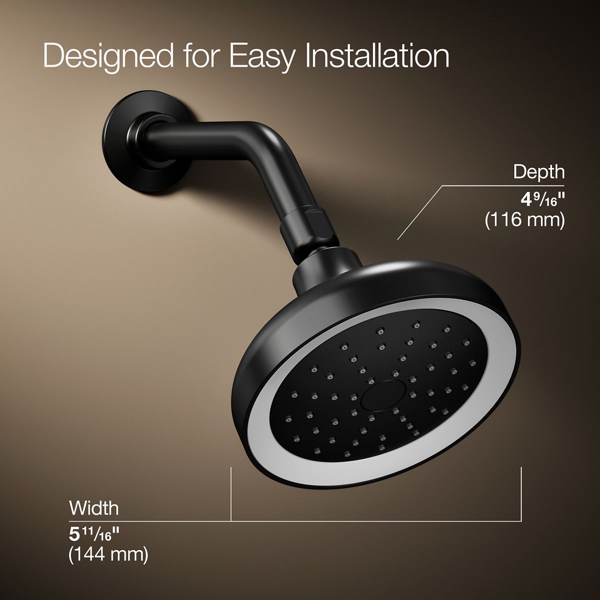 3/4 view of product with dimensions