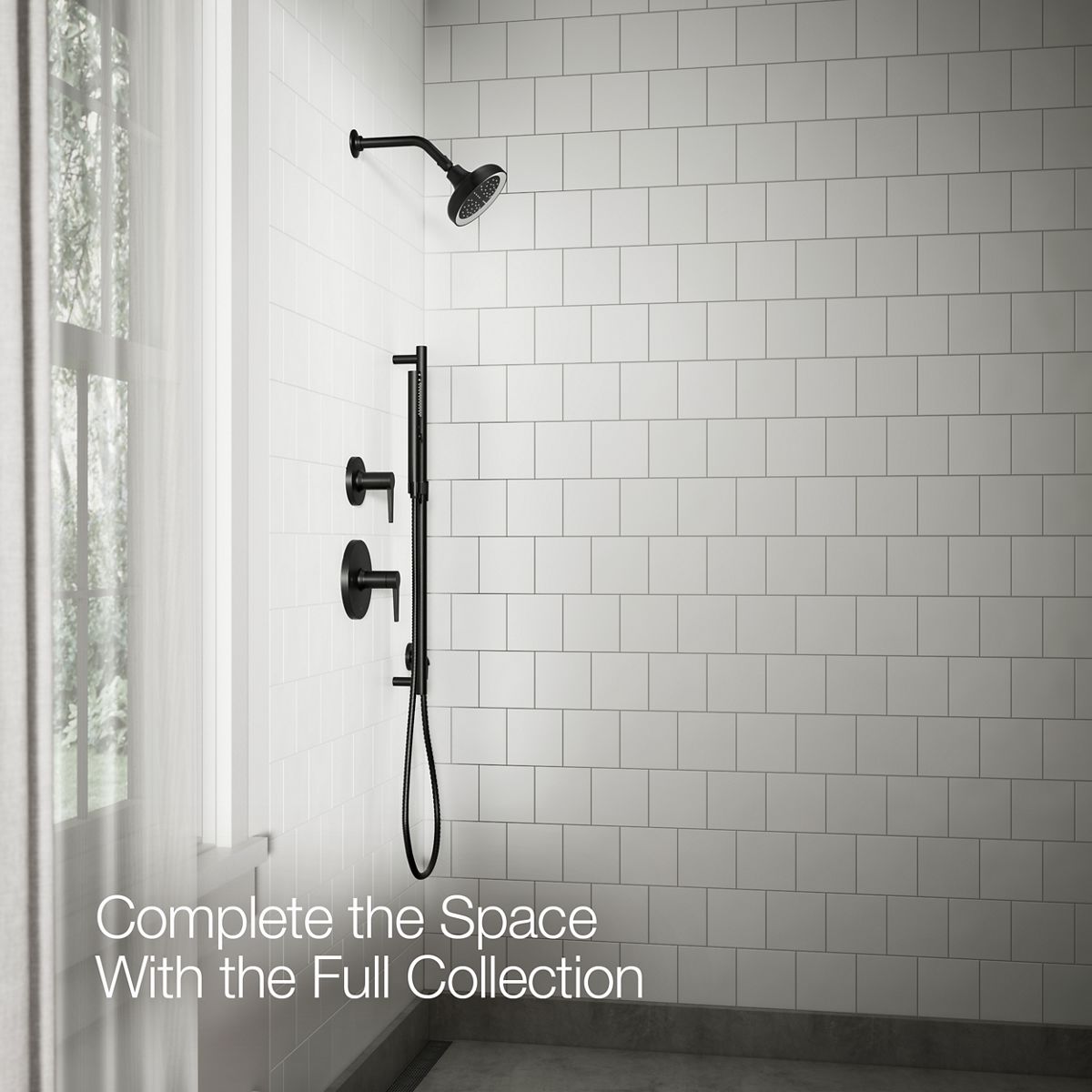 Up to 3 walls & multiple product categories visible, 1-point perspective