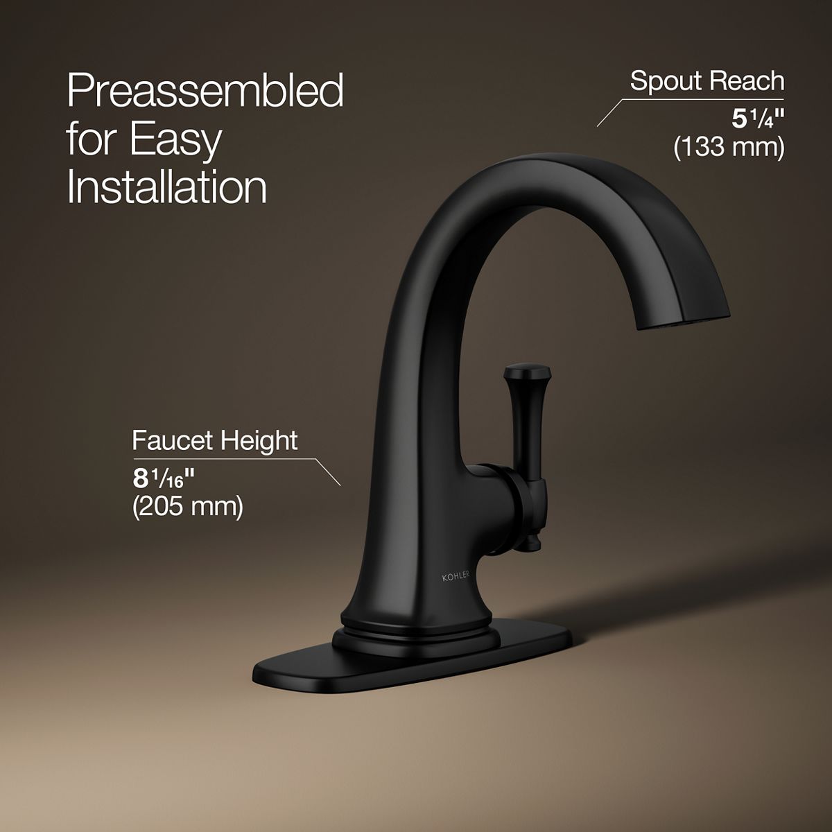 Florez 1-Handle Bathroom Sink Faucet | K-REC27817-4D | KOHLER