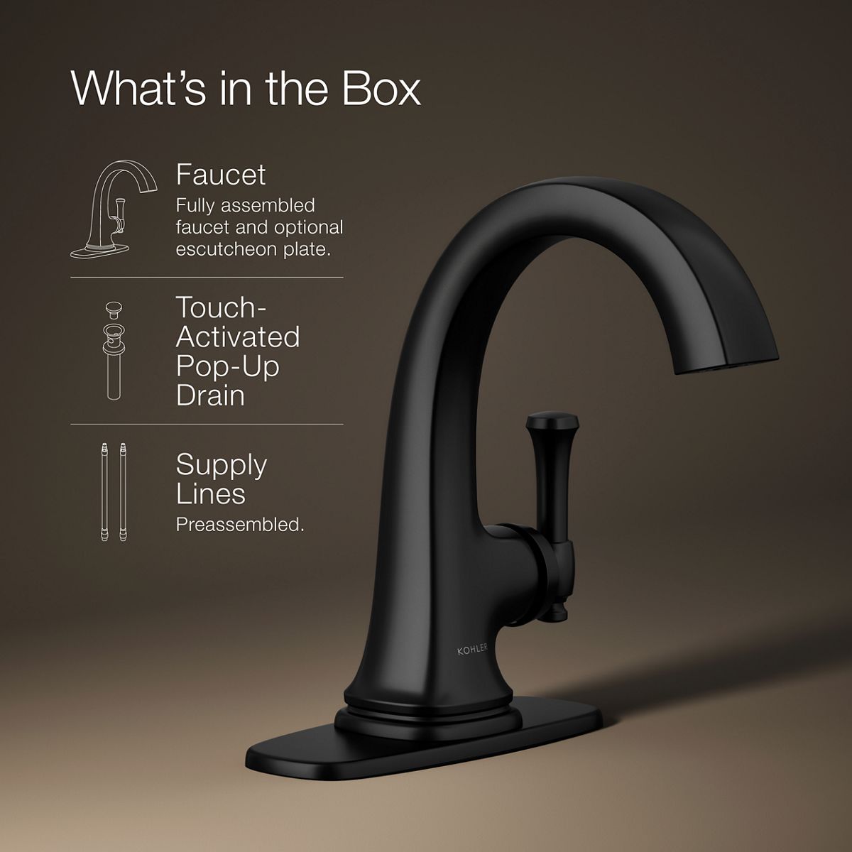 Florez 1-Handle Bathroom Sink Faucet | K-REC27817-4D | KOHLER