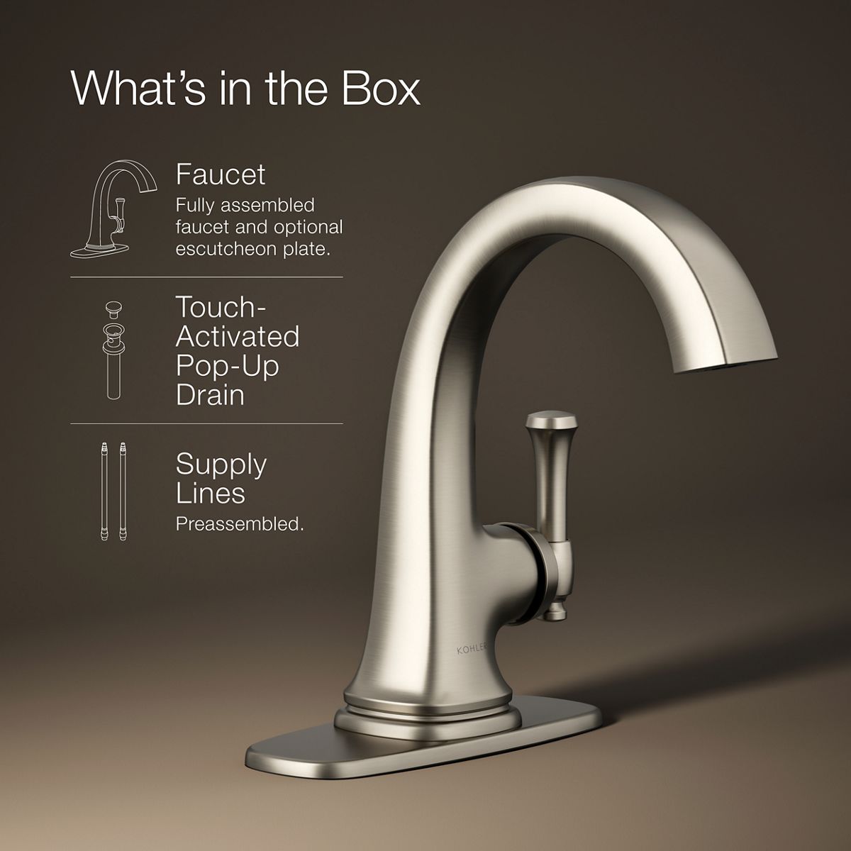 Xuân Duy Florez 1-Handle Bathroom Sink Faucet | K-REC27817-4D | KOHLER