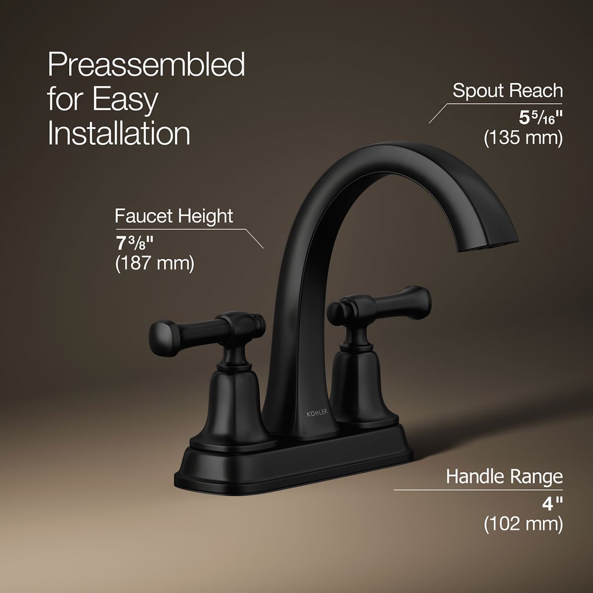 Florez Centerset Bathroom Sink Faucet | K-REC27818-4D | KOHLER